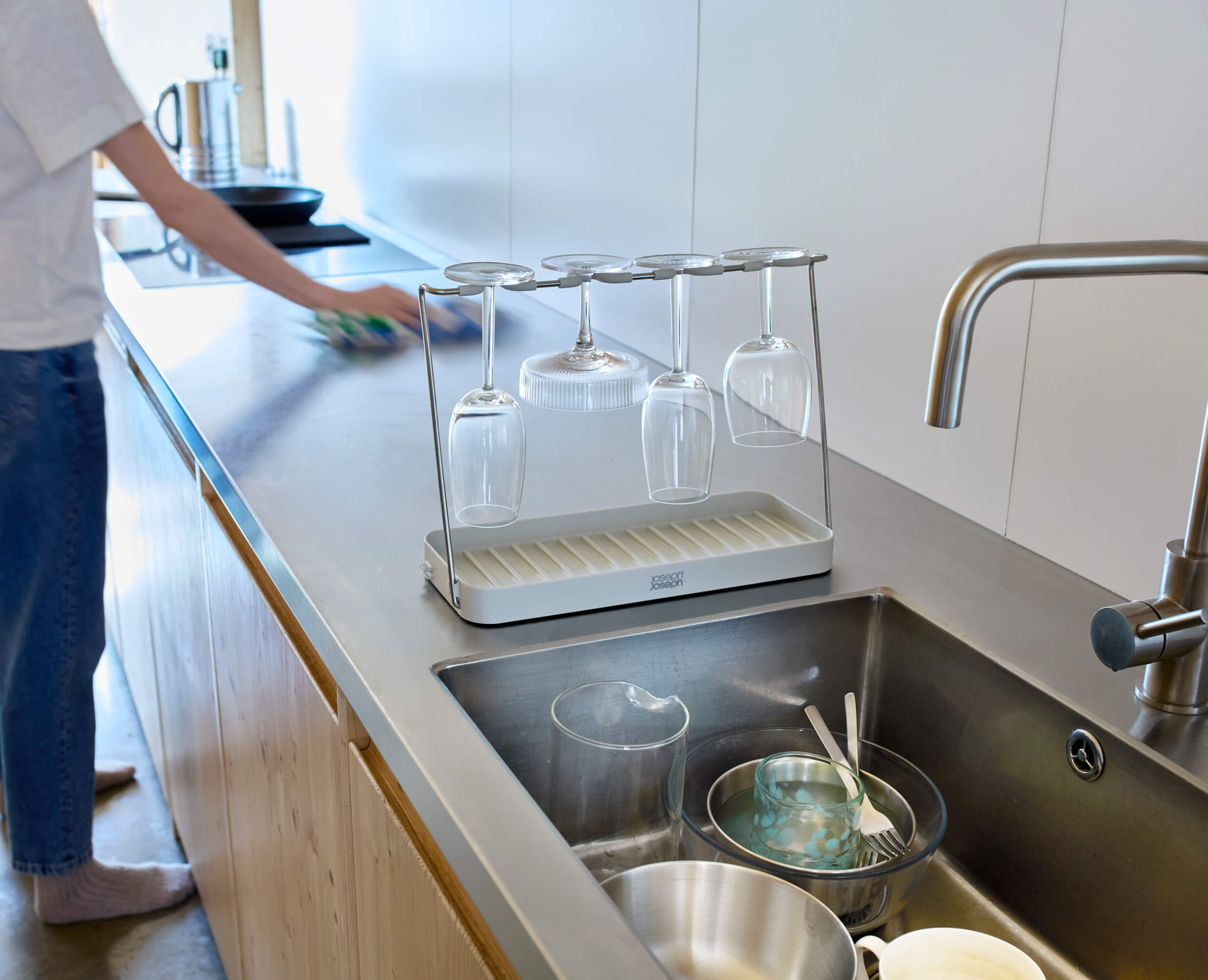 DrySmart Folding Wine Glass Drying Rack - Image 3