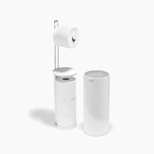 EasyStore Gloss White Concealed Toilet Paper Holder