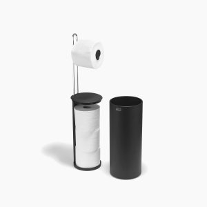 EasyStore Matt Black Concealed Toilet Paper Holder