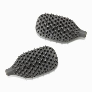 Flex TriBlade Pack of 2 Gray Replacement Toilet Brush Heads