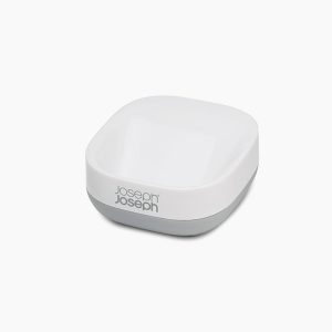 Slim Compact Light Gray Soap Dish