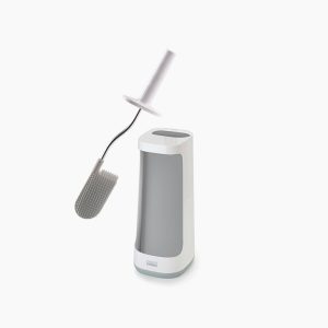 Flex Plus Light Gray Toilet Brush with Storage Caddy