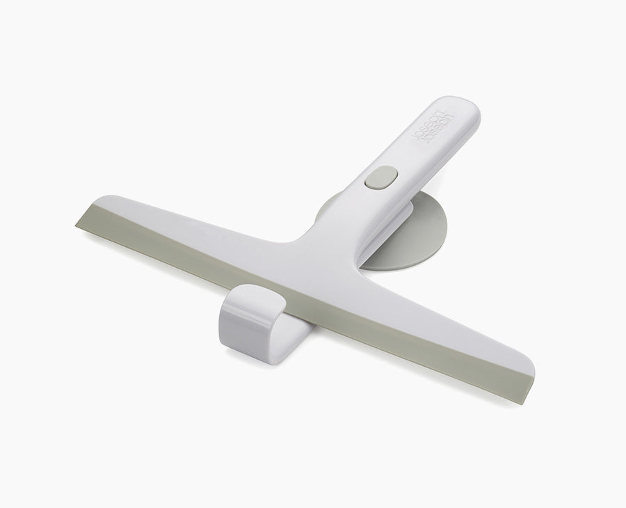 EasyStore Light Gray Shower Squeegee with Storage Hook