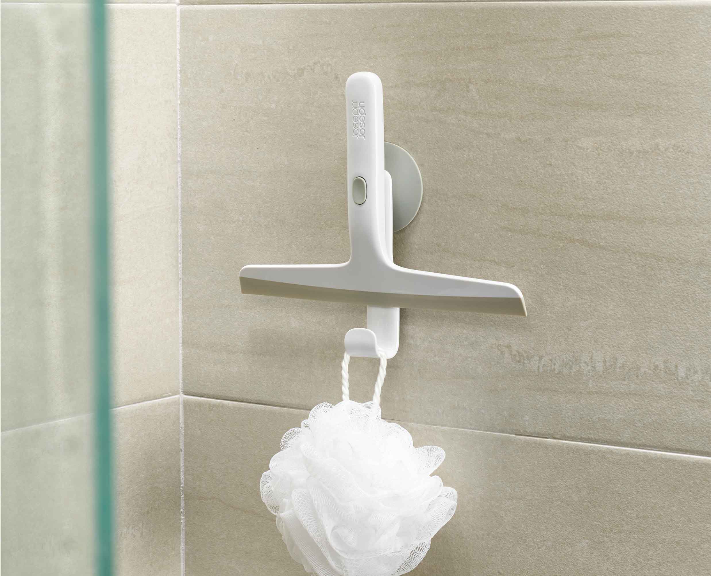 EasyStore Light Gray Shower Squeegee with Storage Hook - Image 4
