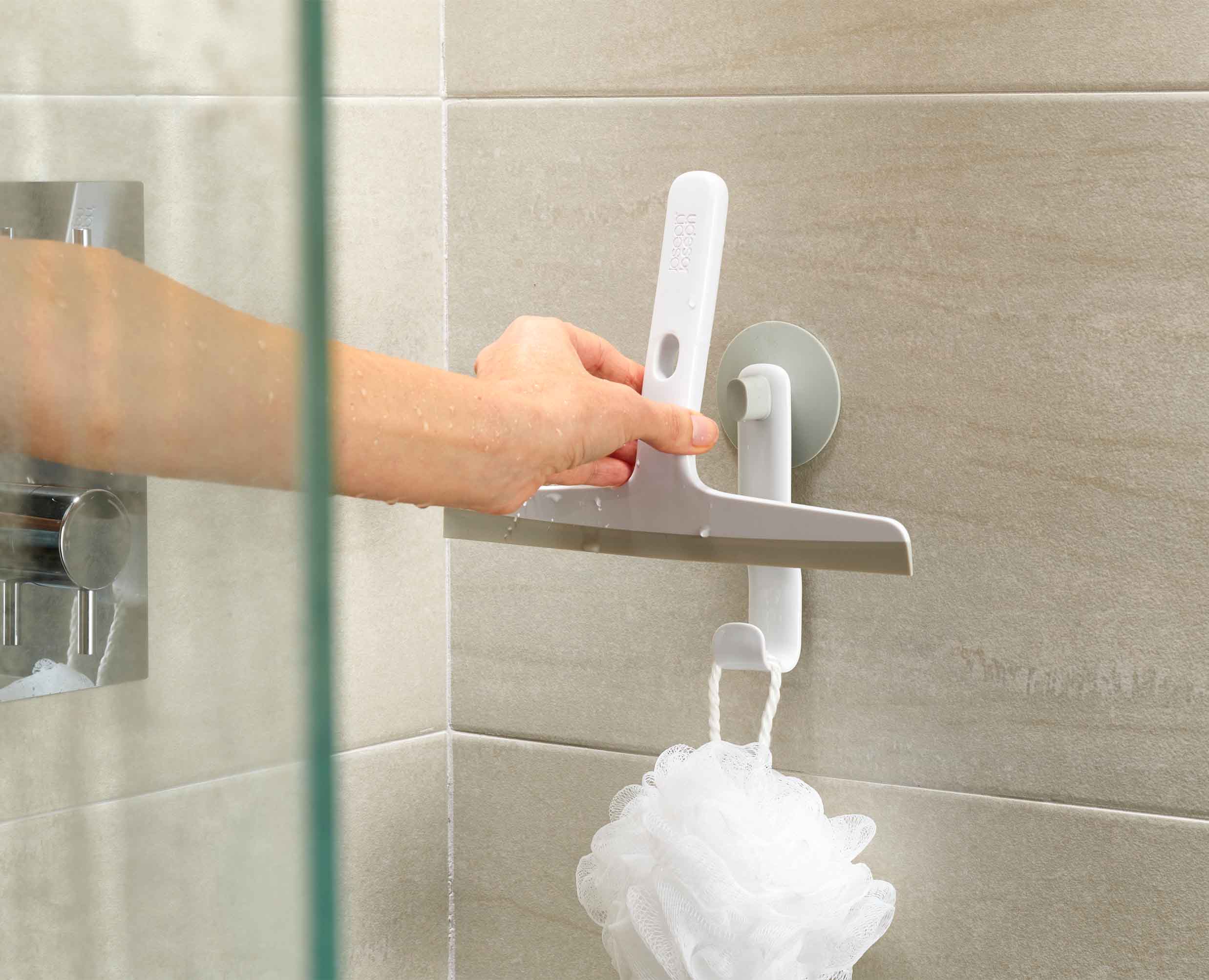 EasyStore Light Gray Shower Squeegee with Storage Hook - Image 5