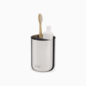 EasyStore Luxe Stainless-steel Toothbrush Caddy