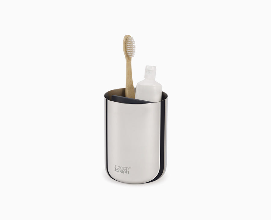 EasyStore Luxe Stainless-steel Toothbrush Caddy