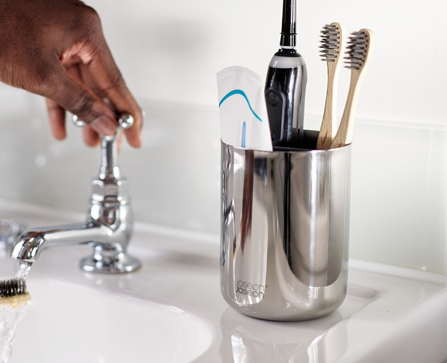 EasyStore Luxe Stainless-steel Toothbrush Caddy - Image 2