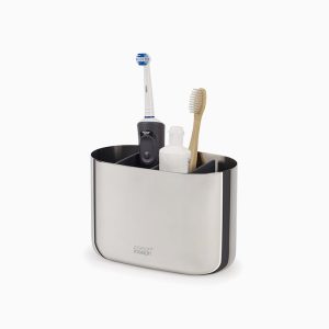 EasyStore Luxe Large Stainless-steel Toothbrush Caddy