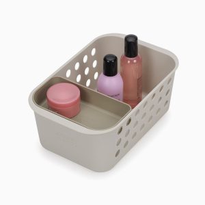 EasyStore Ecru Bathroom Storage Basket