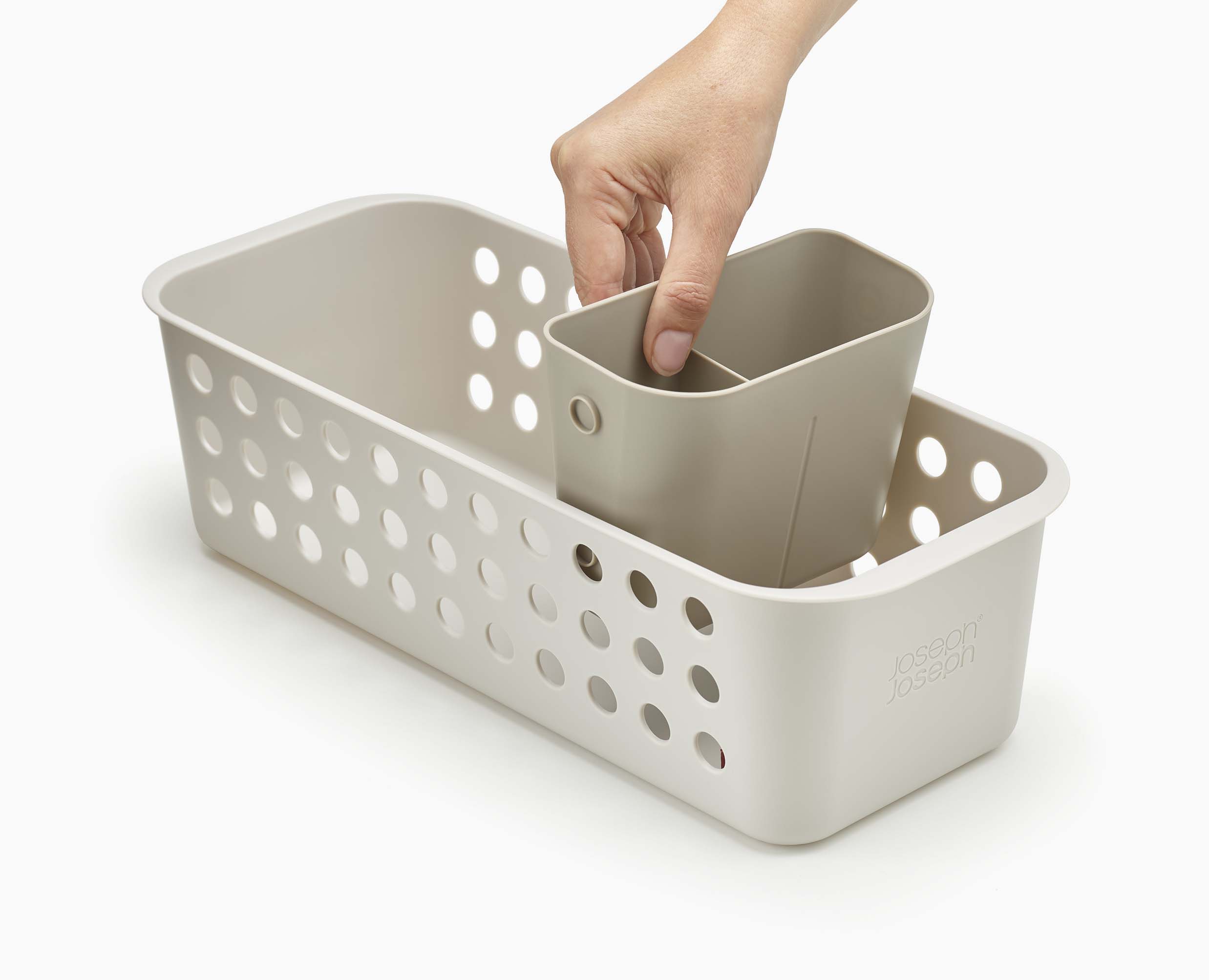 EasyStore Slimline Ecru Bathroom Storage Basket - Image 4