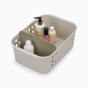 EasyStore Large Ecru Bathroom Storage Basket