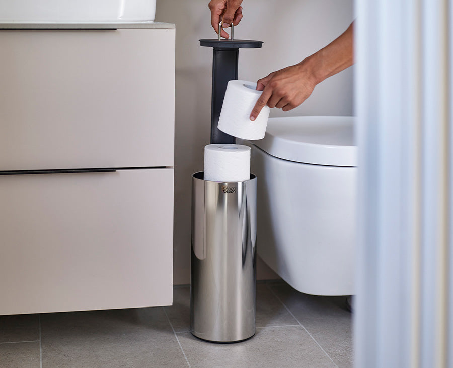 Easystore Luxe Stainless-steel Concealed Toilet Paper Holder - Image 2