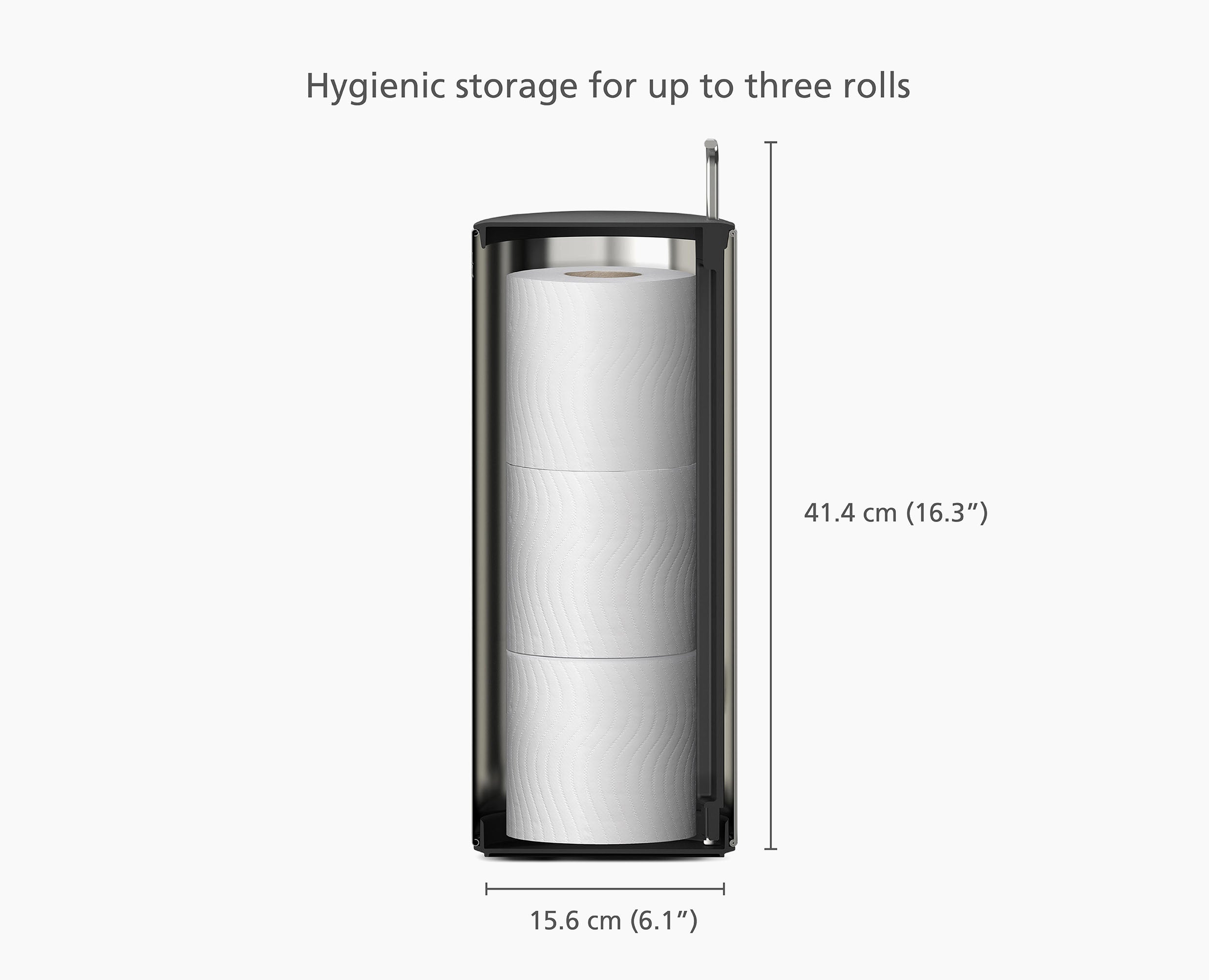 Easystore Luxe Stainless-steel Concealed Toilet Paper Holder - Image 7