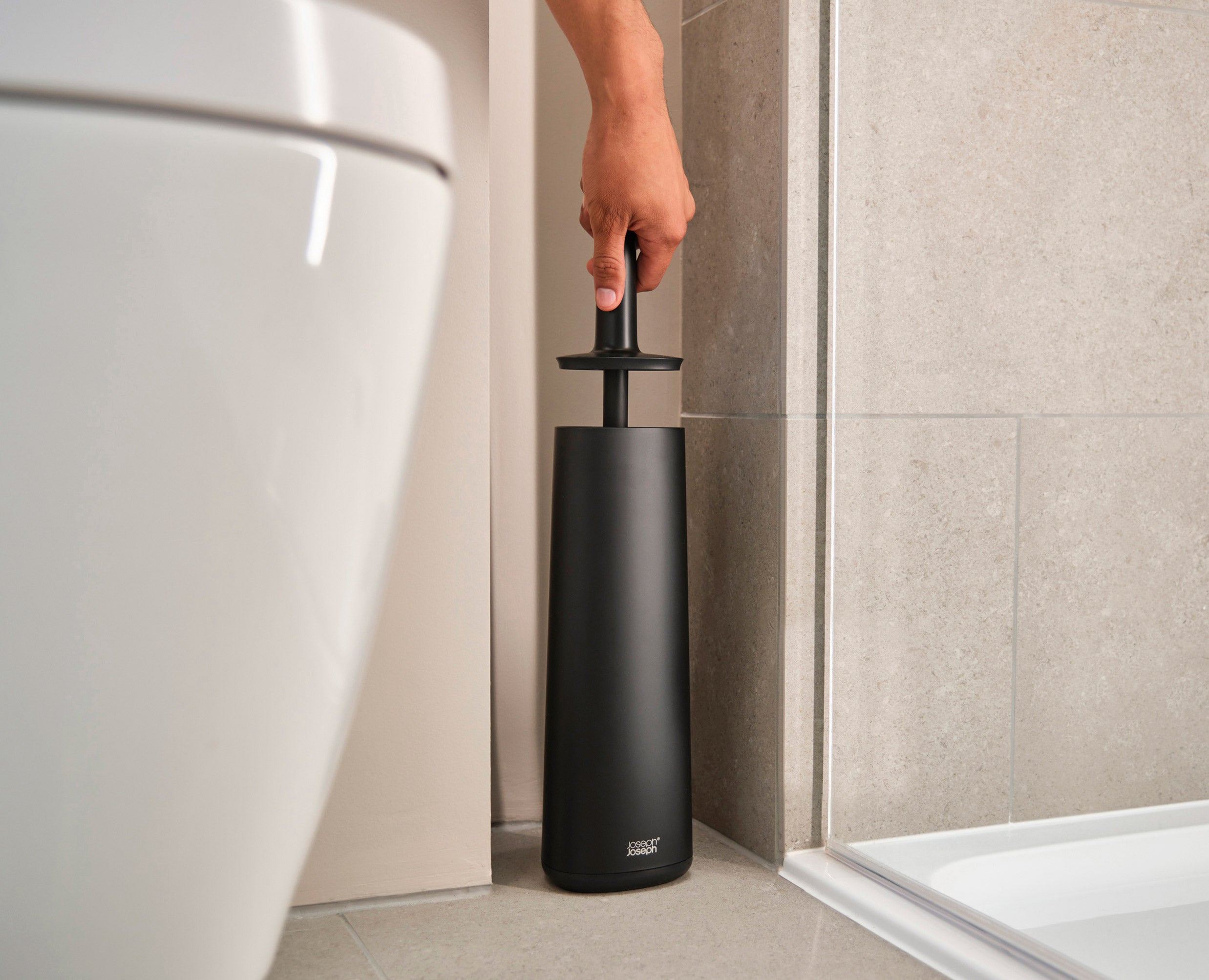 Flex 360 Matt Black Toilet Brush Starter Set - Image 2