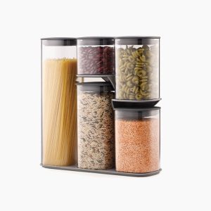 Podium  5-piece Gray Storage Container Set