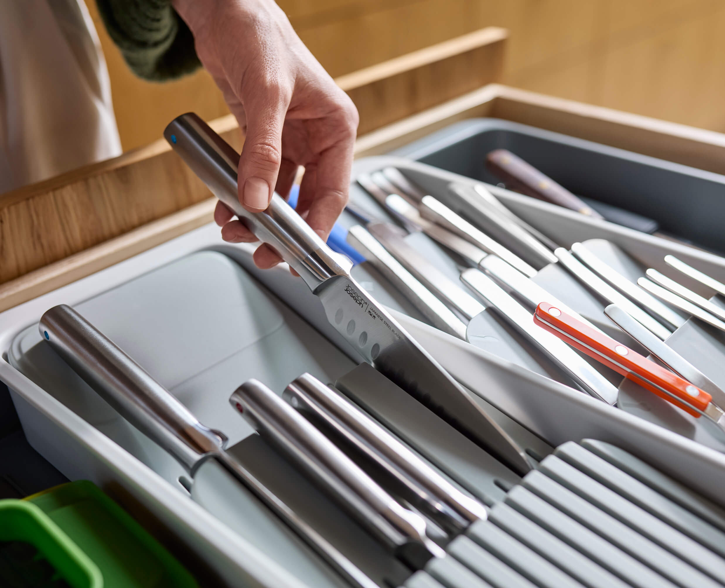 DrawerStore Expanding Tiered Cutlery. Utensil. Gadget & Knife Organizer - Image 4