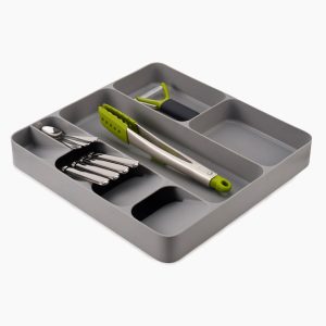 DrawerStore Gray Cutlery. Utensil & Gadget Organizer