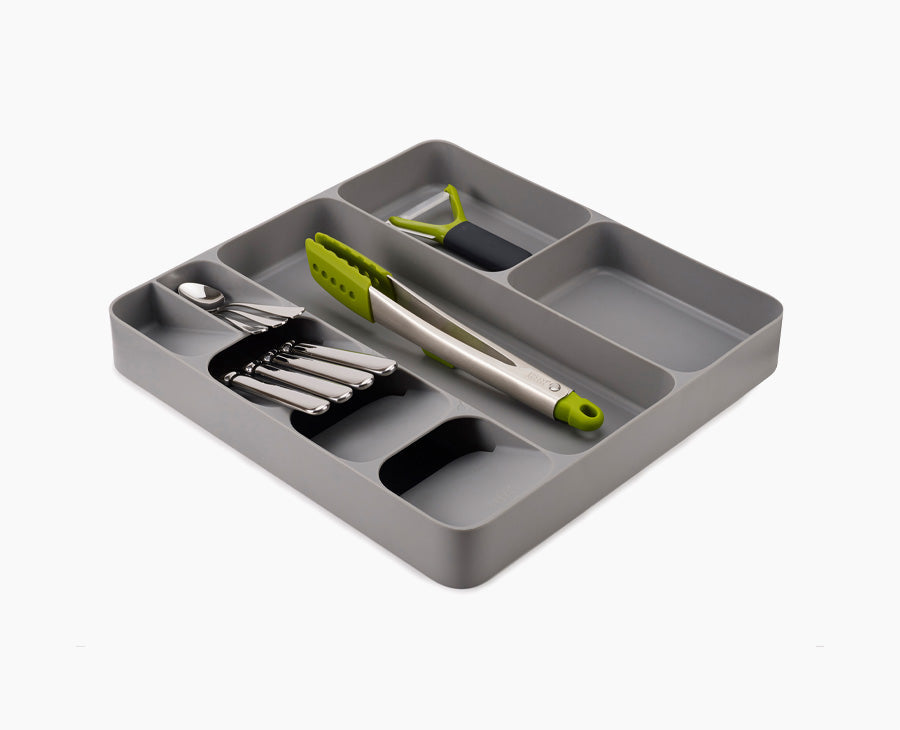 DrawerStore Gray Cutlery. Utensil & Gadget Organizer