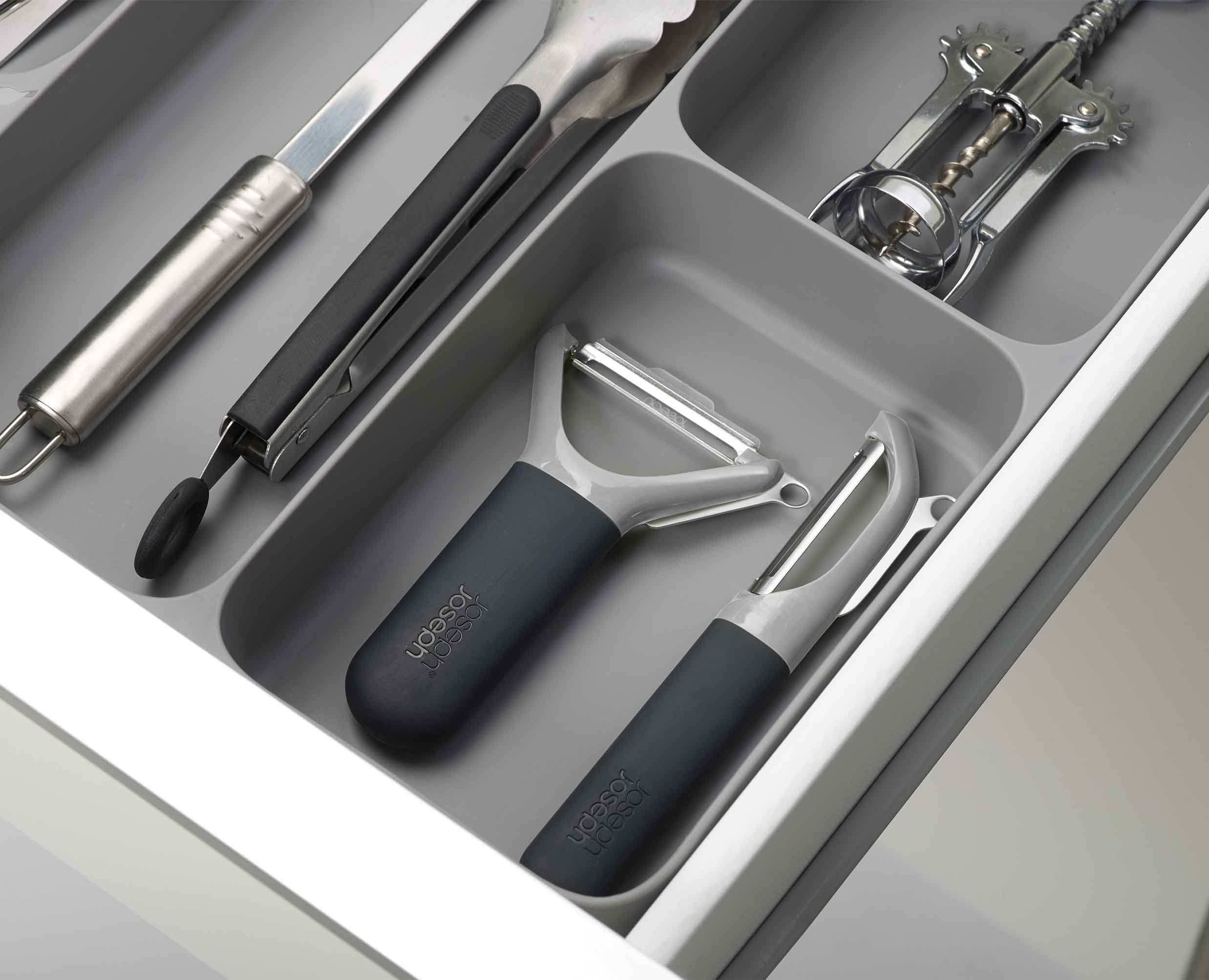 DrawerStore Gray Cutlery. Utensil & Gadget Organizer - Image 4