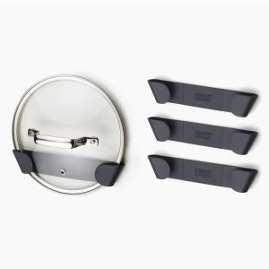 CupboardStore  Set of 4 Gray Pan Lid Holders