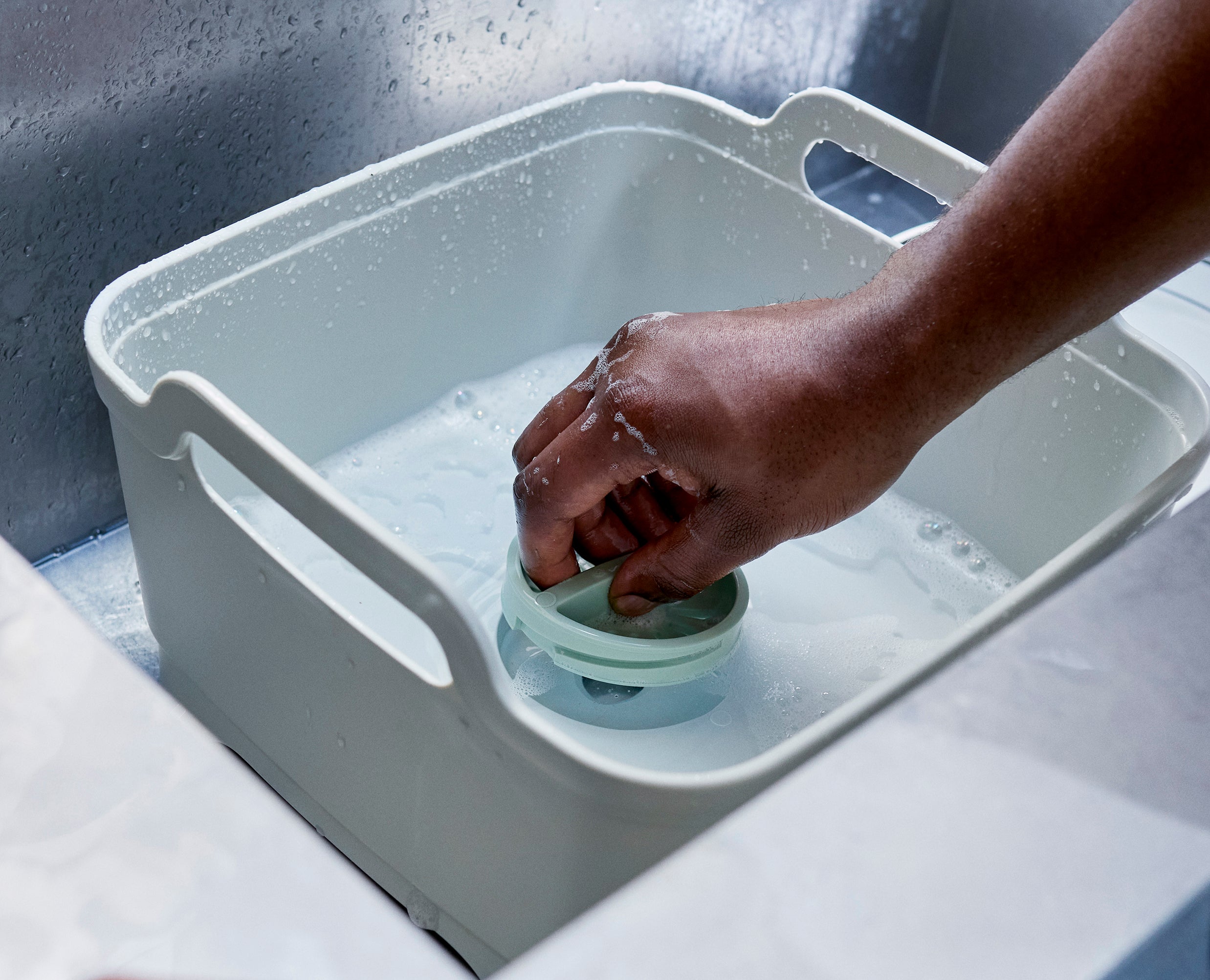Wash&Drain Grey Washing-up Bowl - Image 2