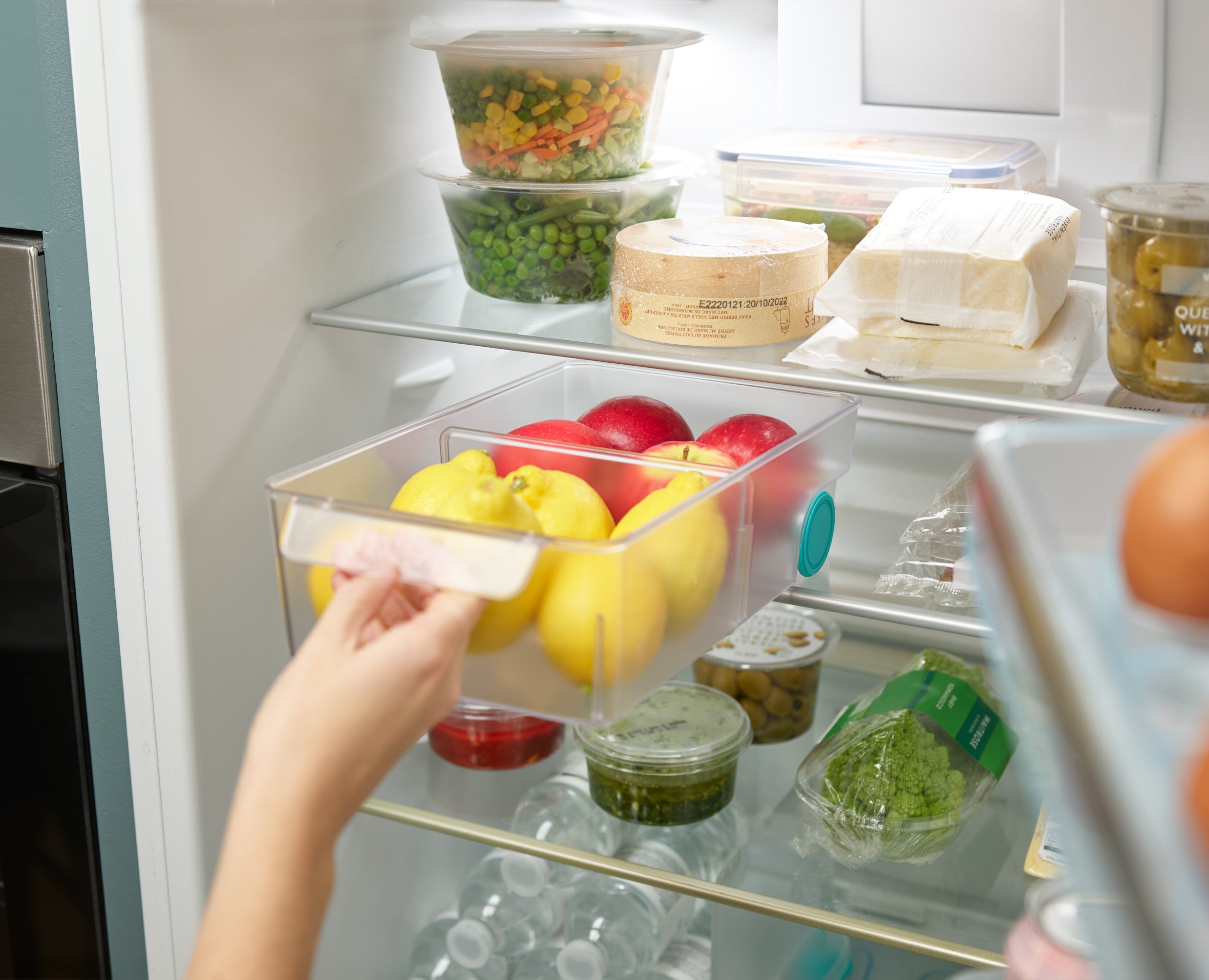 2-piece FridgeStore Clear Under-shelf Drawer & Storage Bin Set - Image 4