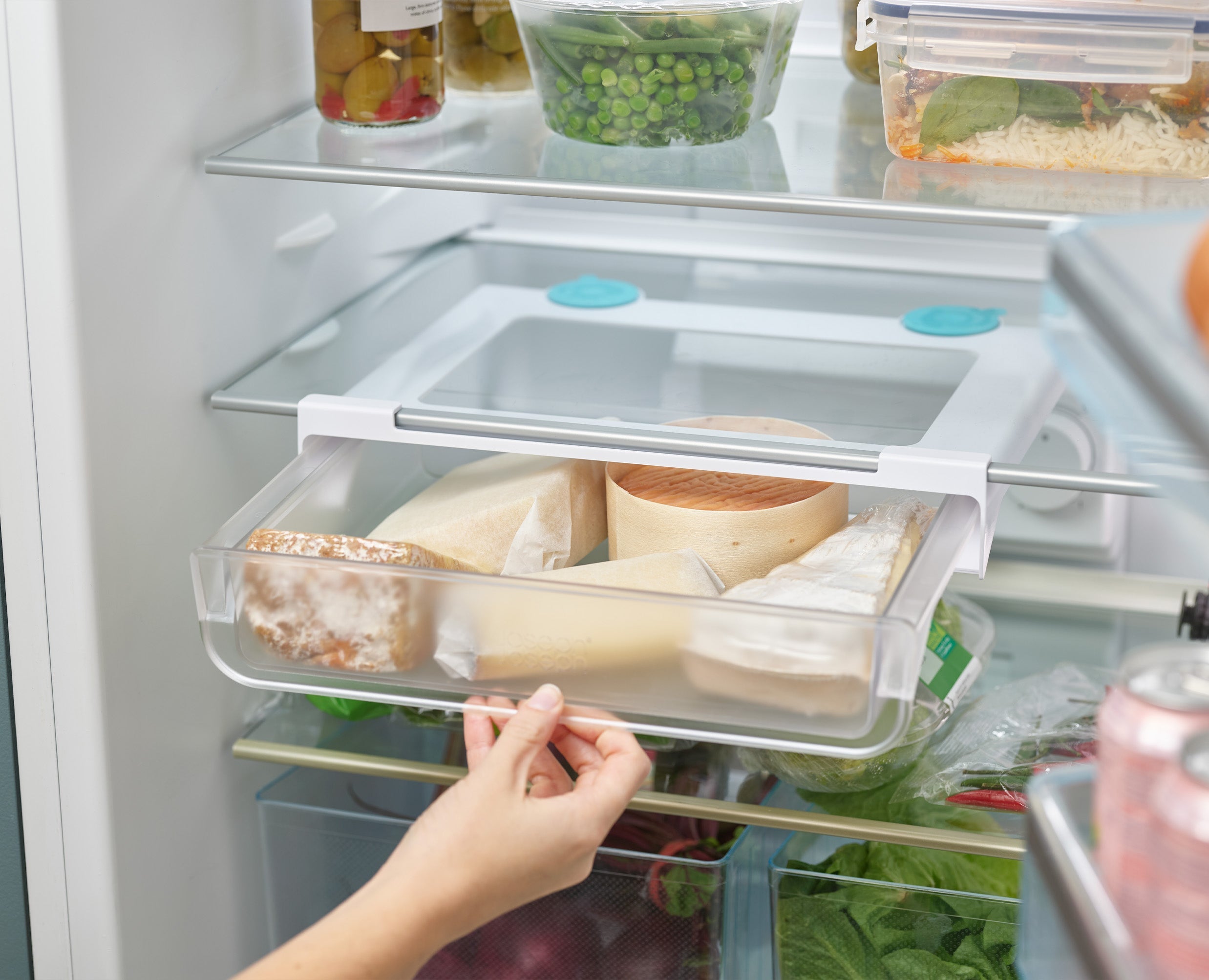 2-piece FridgeStore Clear Under-shelf Drawer & Storage Bin Set - Image 5