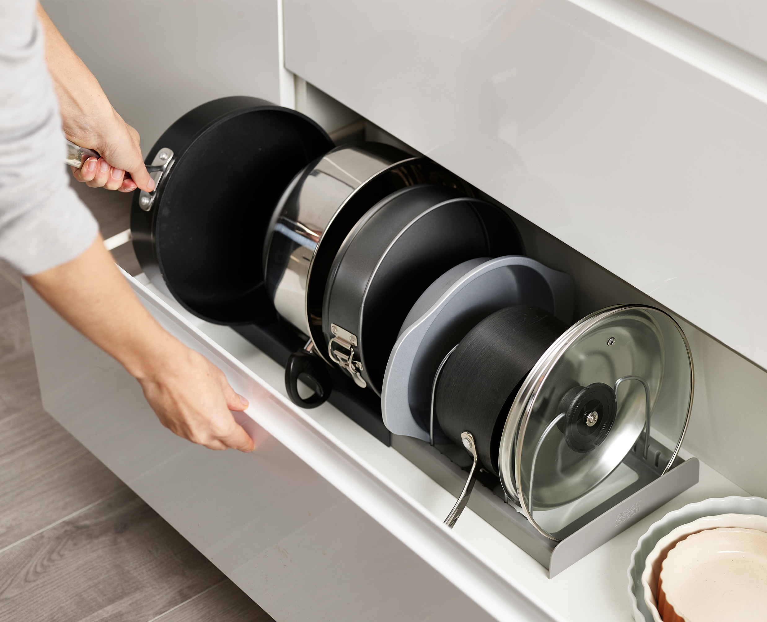 DrawerStore Gray Expanding Cookware Organizer - Image 3