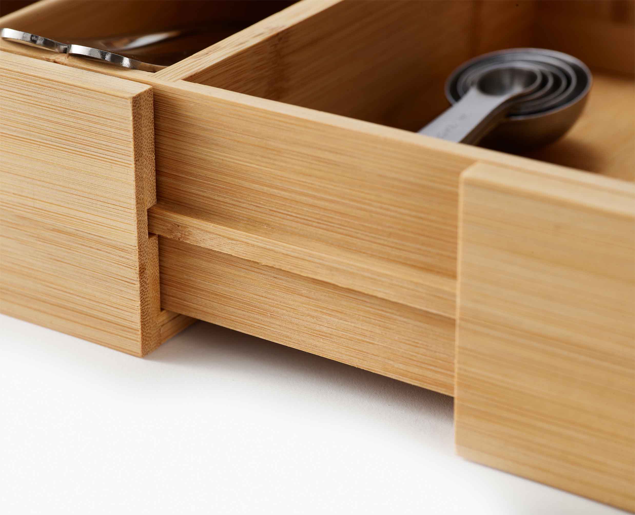 DrawerStore Bamboo Expanding Cutlery. Utensil & Gadgets Organizer - Image 5