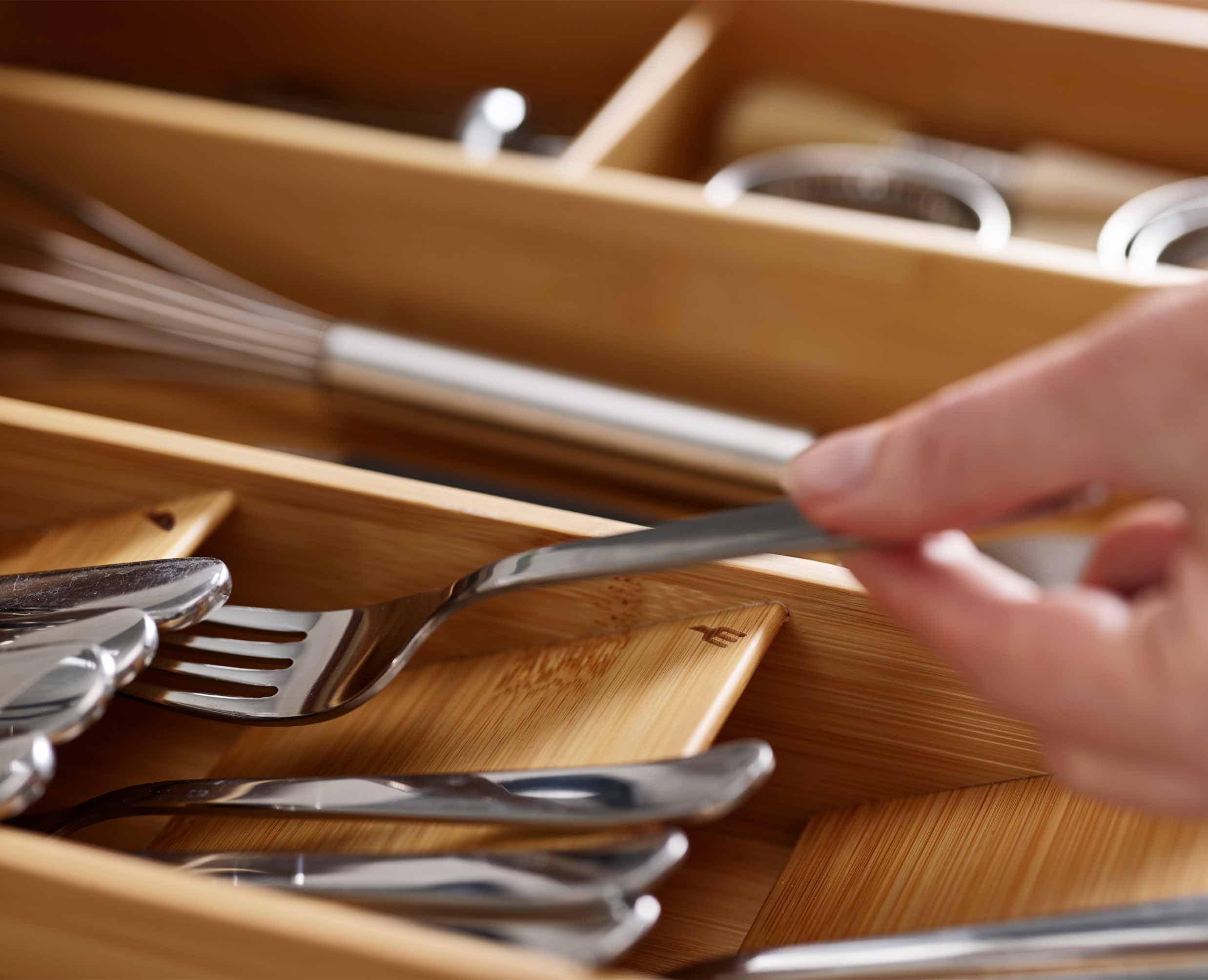 DrawerStore Bamboo Cutlery. Utensil & Gadget Organizer - Image 5