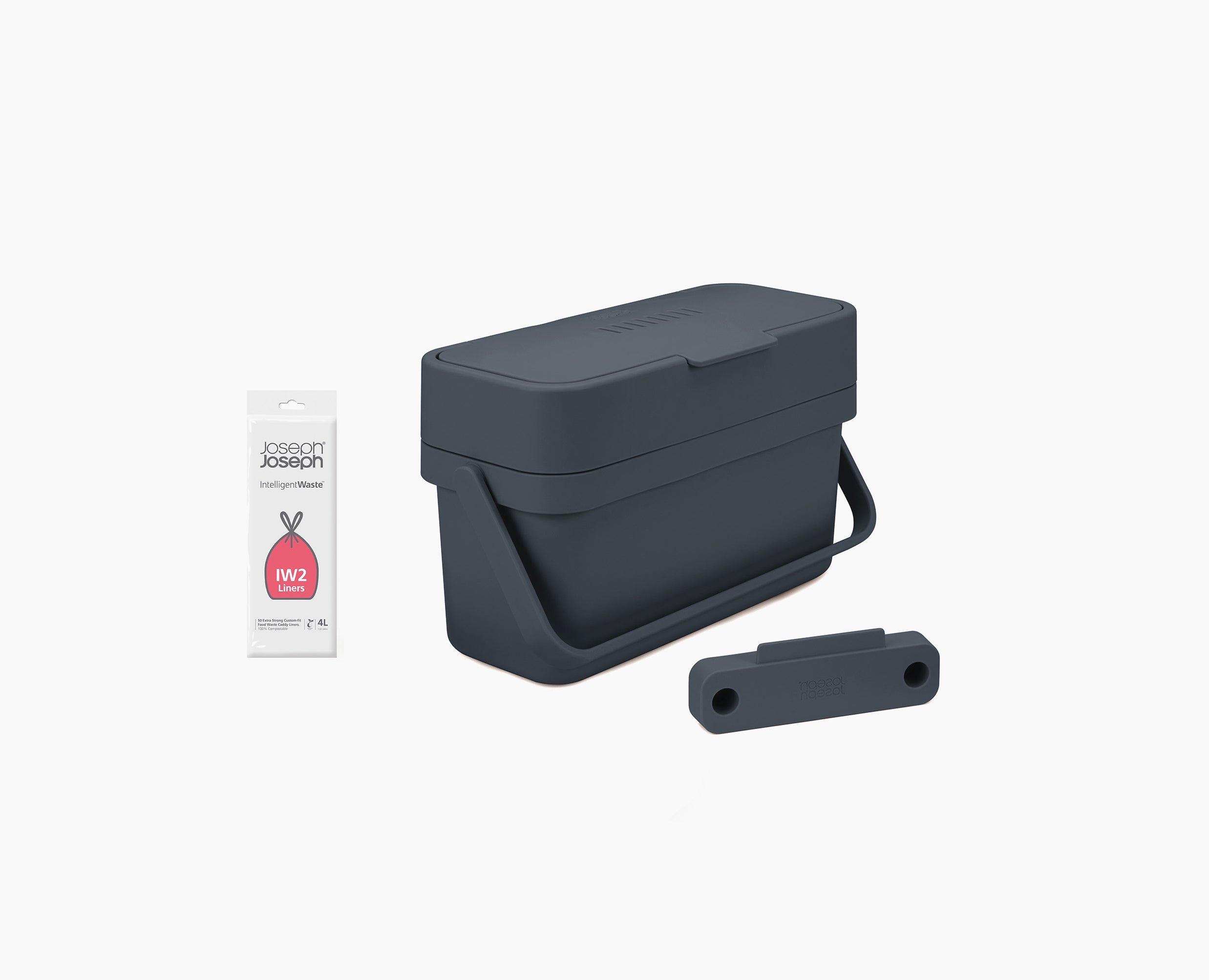 Compo 4L Gray Food Waste Caddy Starter Set