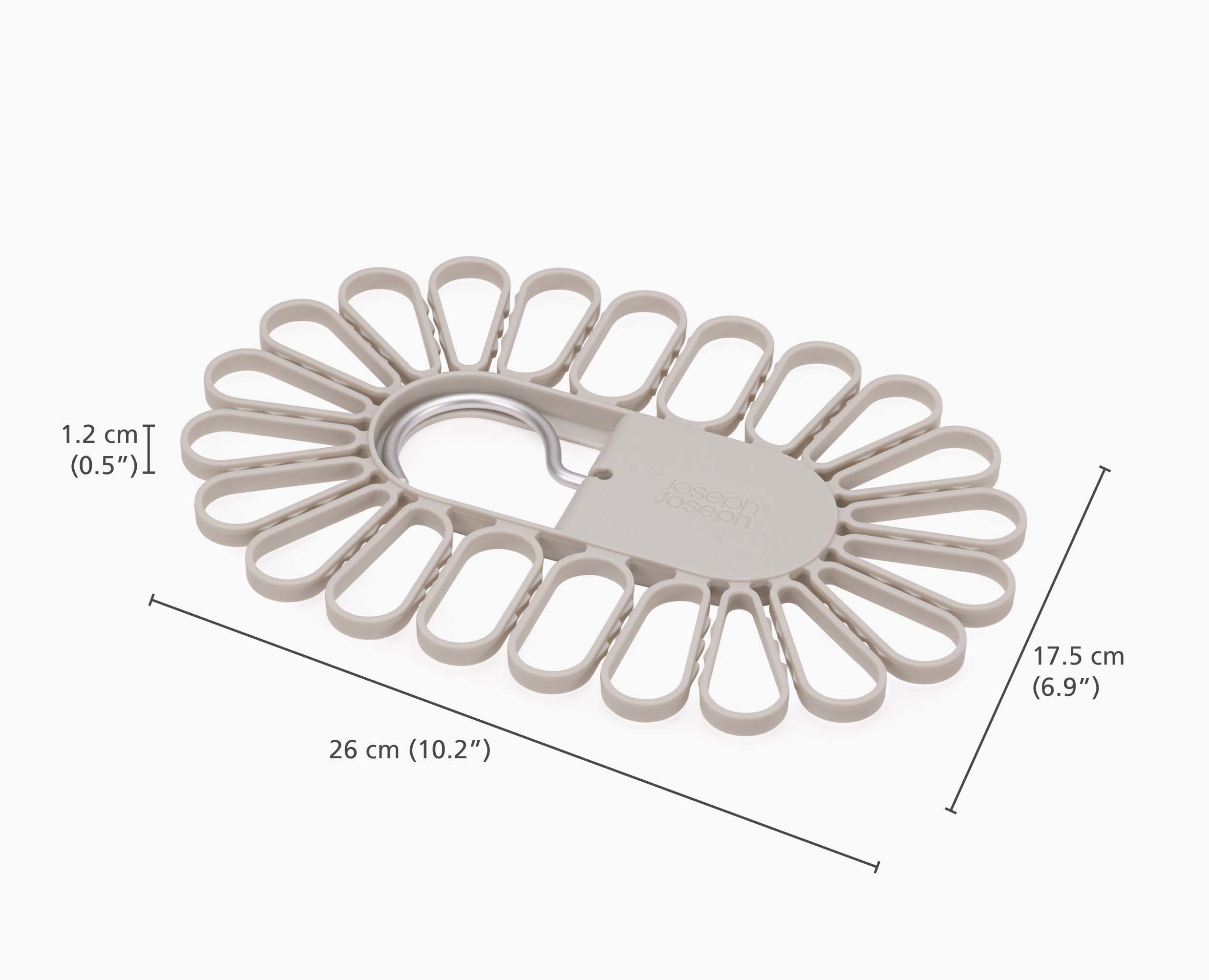 Petal 22-piece Quick-grip Ecru Drying Hanger - Image 5