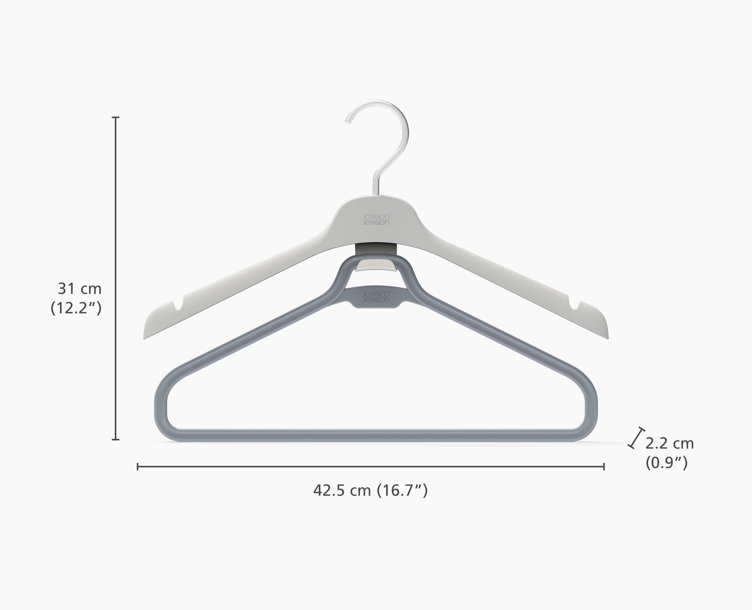 Orderly Set of 2 Ecru Long Garment Hangers - Image 5