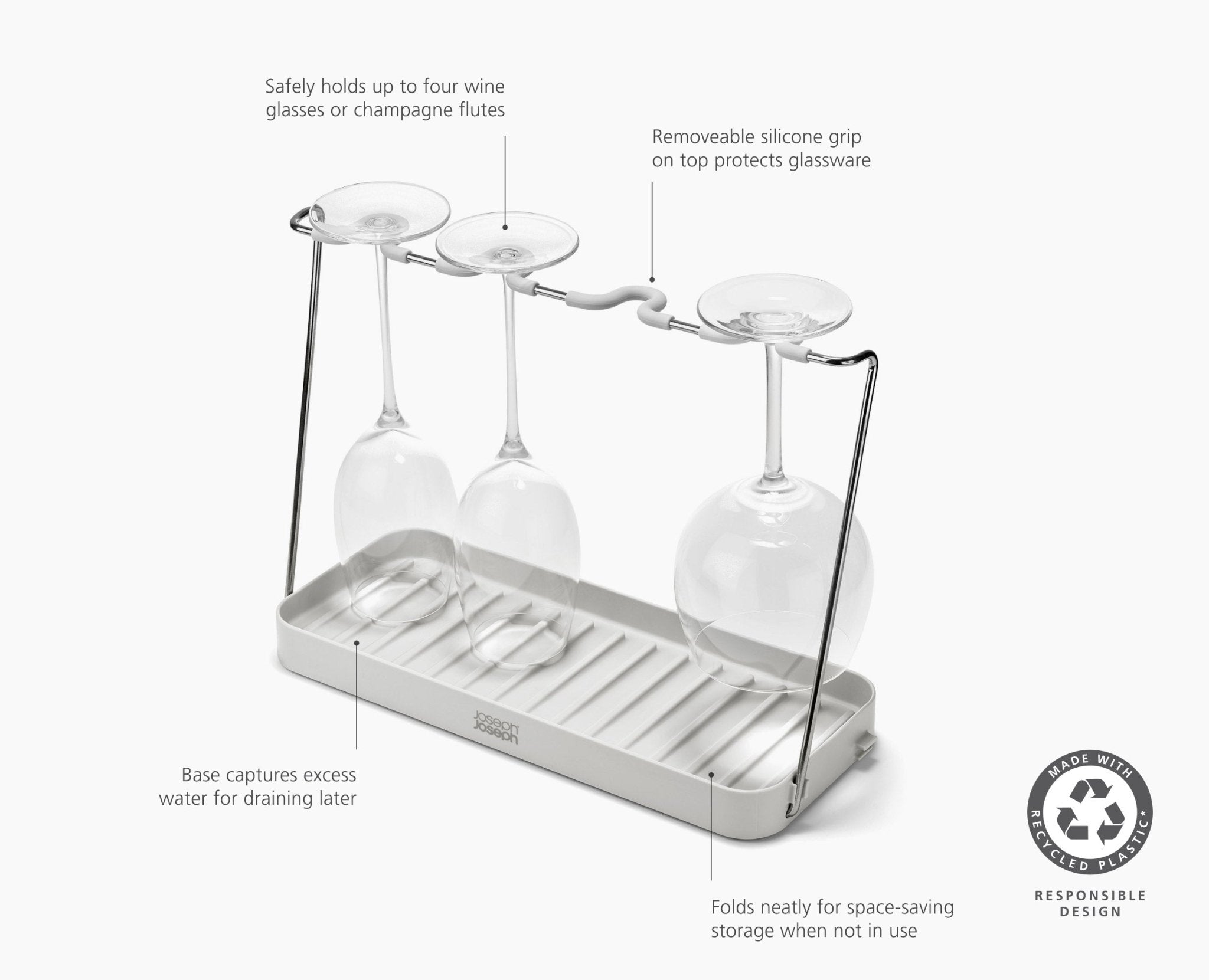 DrySmart Folding Wine Glass Drying Rack - Image 6