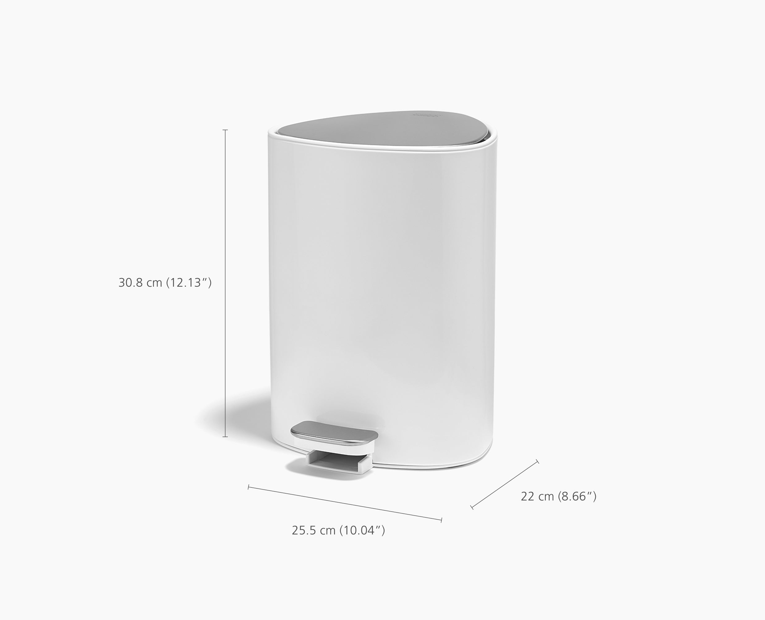 EasyStore 5L Gloss White Bathroom Trash Can Starter Set - Image 6