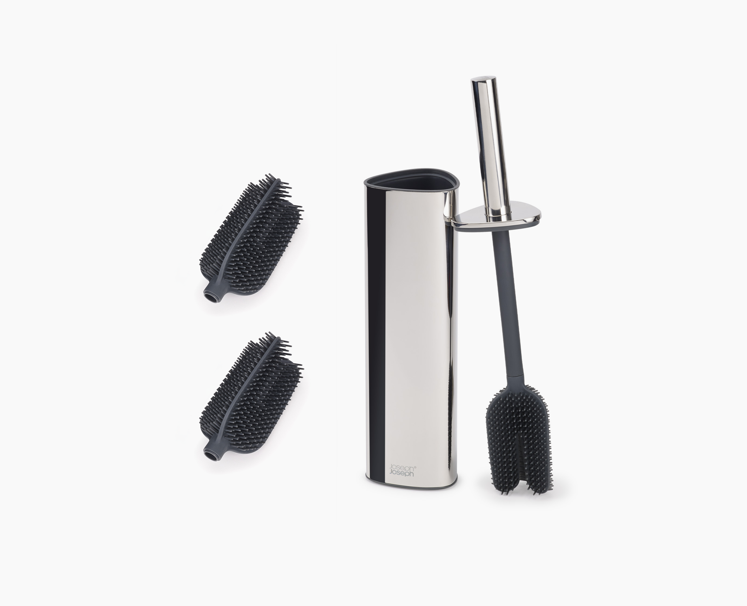 Flex 360 Luxe Toilet Brush with Stainless-steel Finish Starter Set