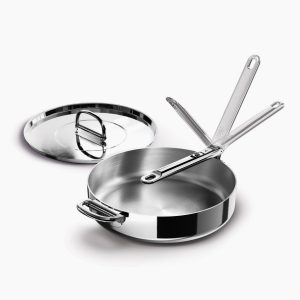 Space Steel Folding Handle 3.5Qt. Saut?? Pan & Lid