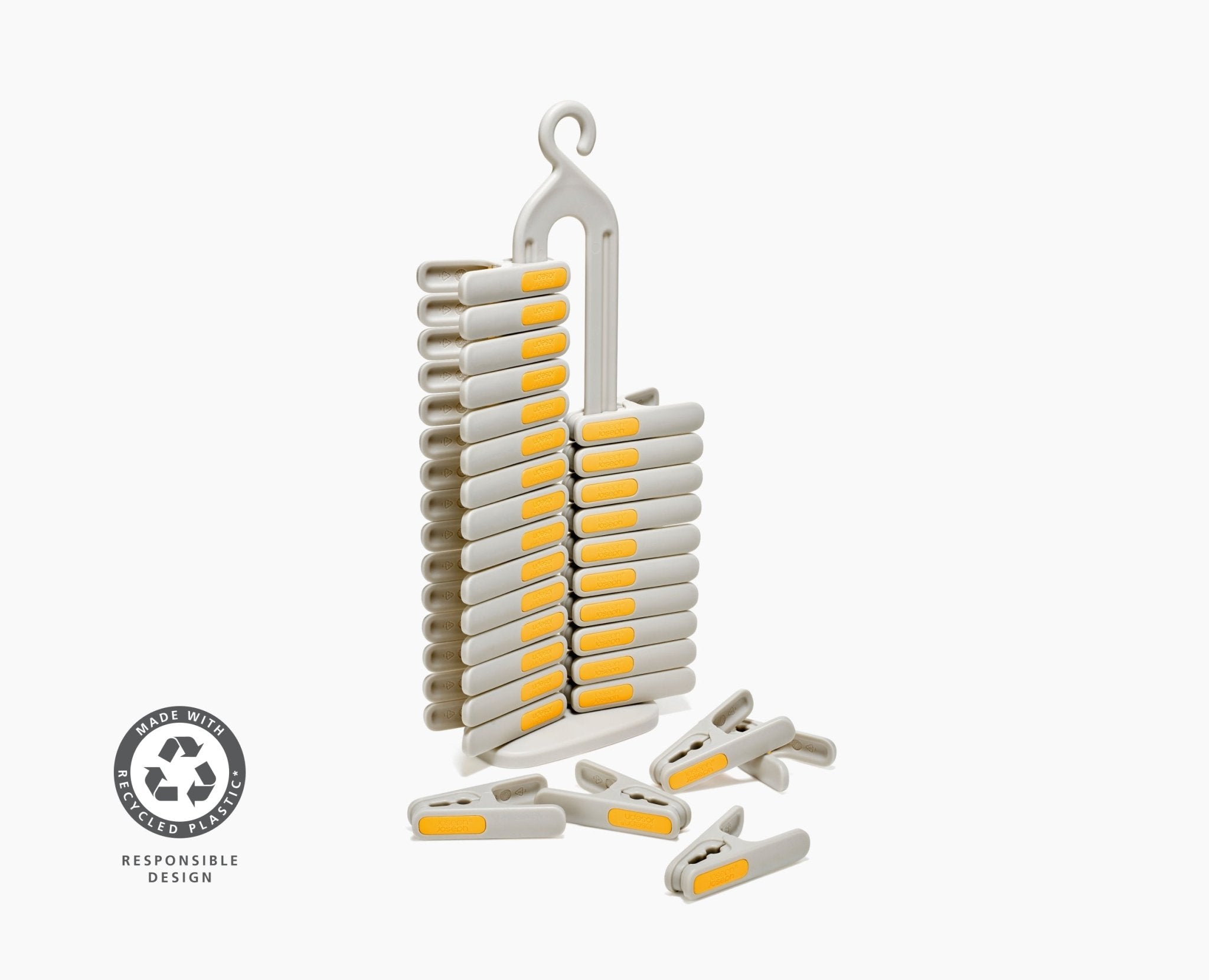 PegStore 30-Piece Clothespin Set With Storage Stand