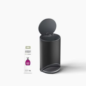 Arc  10L Easy-push Matt Black Pedal Trash Can Starter Set