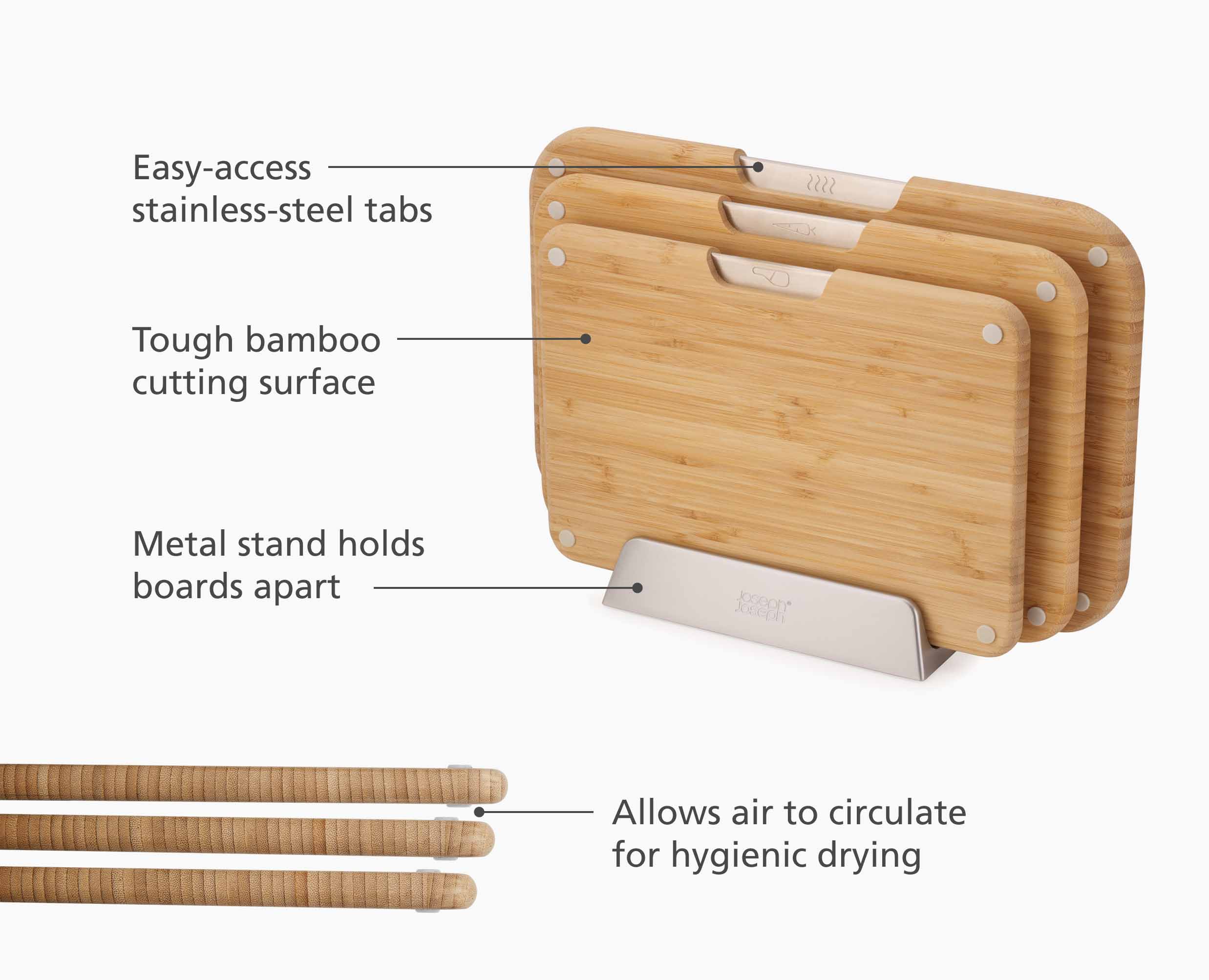 Nest Boards 3-piece Bamboo Chopping Board Set - Image 6