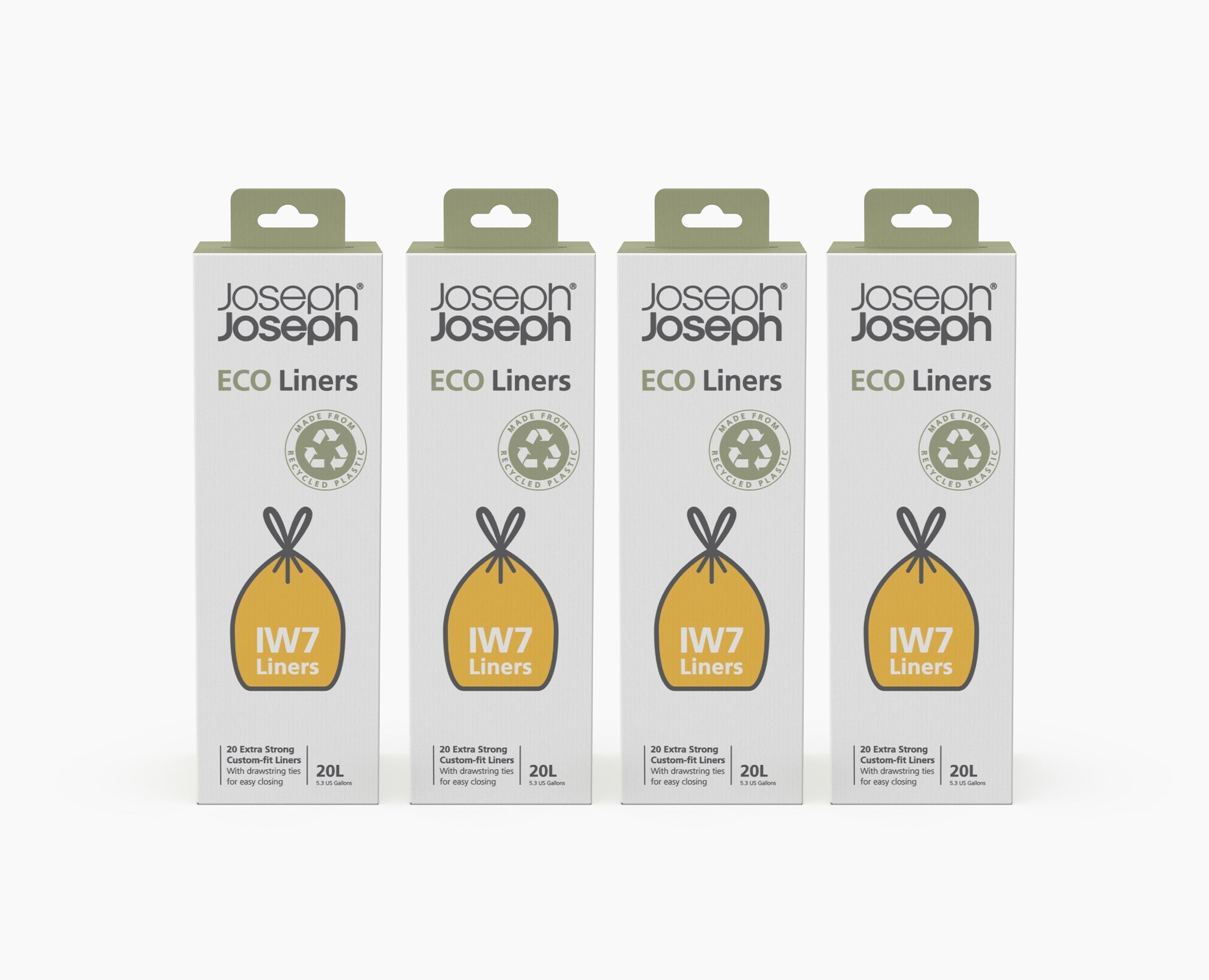 IW7 20L Gray Recycled Trash Bags - 4 pack - Image 3