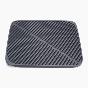 Flume Gray Dish Draining Mat