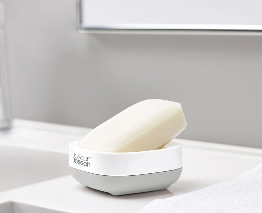 Slim Compact Light Gray Soap Dish - Image 2