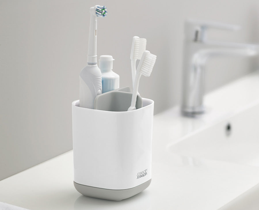 EasyStore Light Gray Toothbrush Holder - Image 2