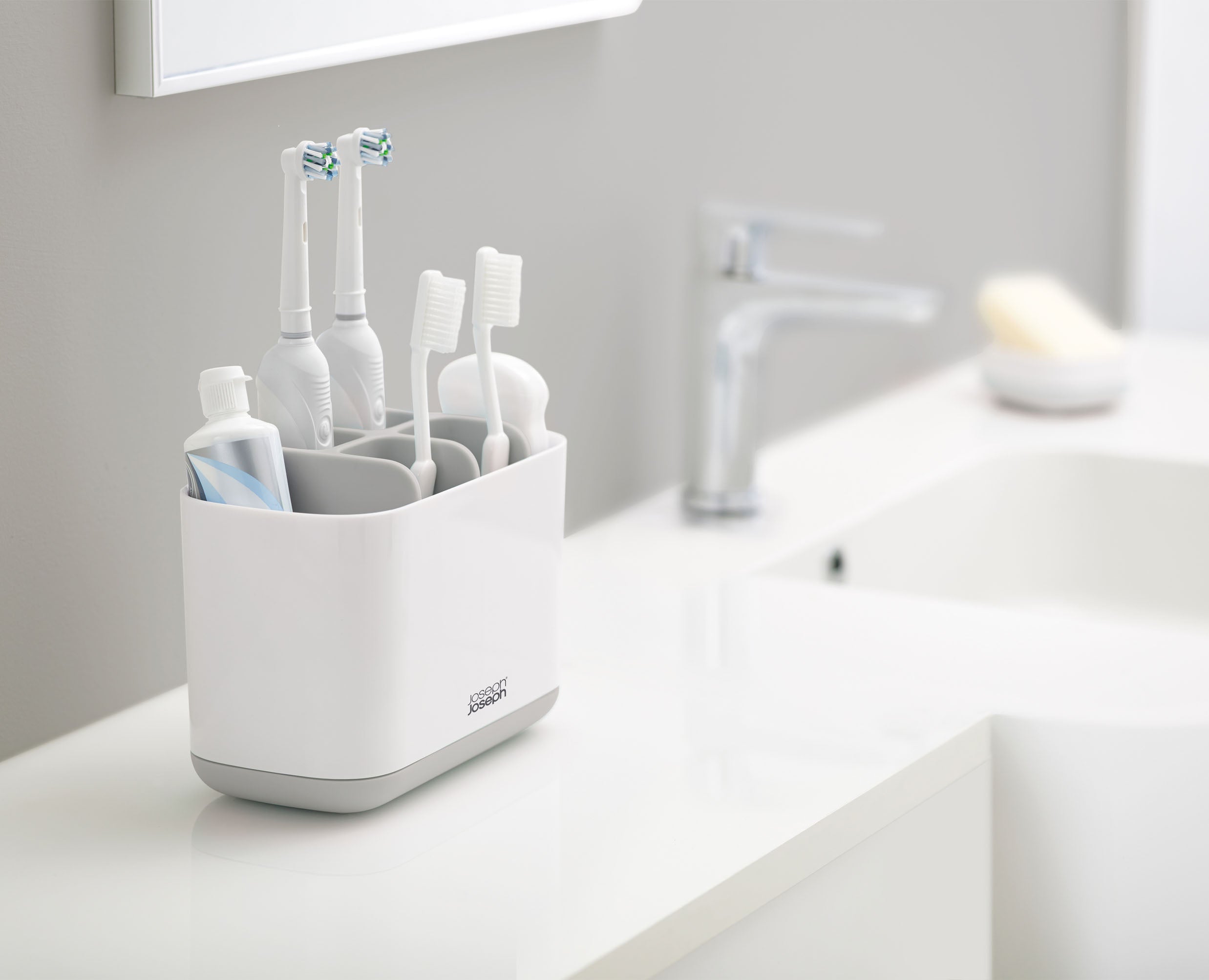 EasyStore Large Light Gray Toothbrush Holder - Image 2