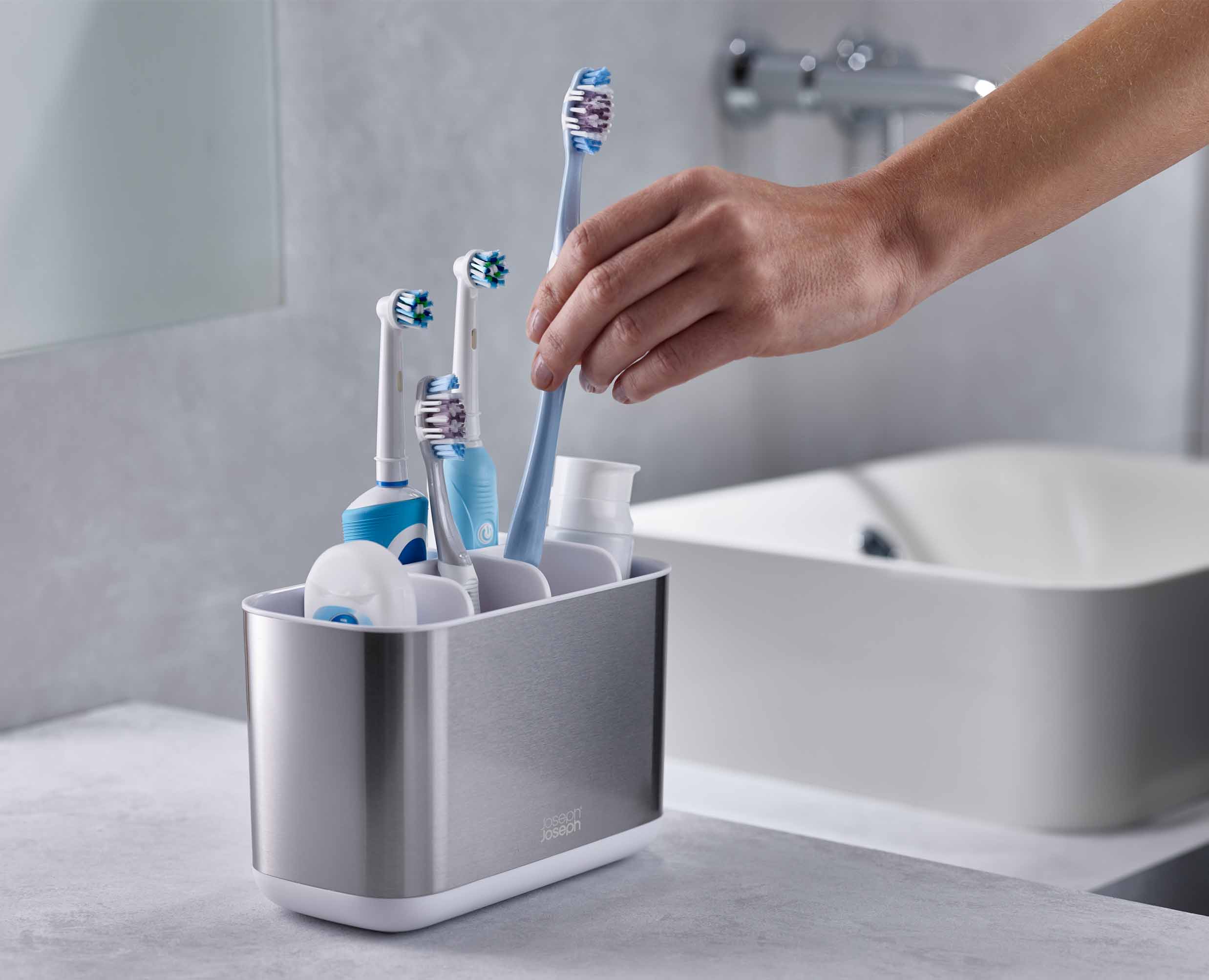 EasyStore Stainless-steel Large Toothbrush Holder - Image 3