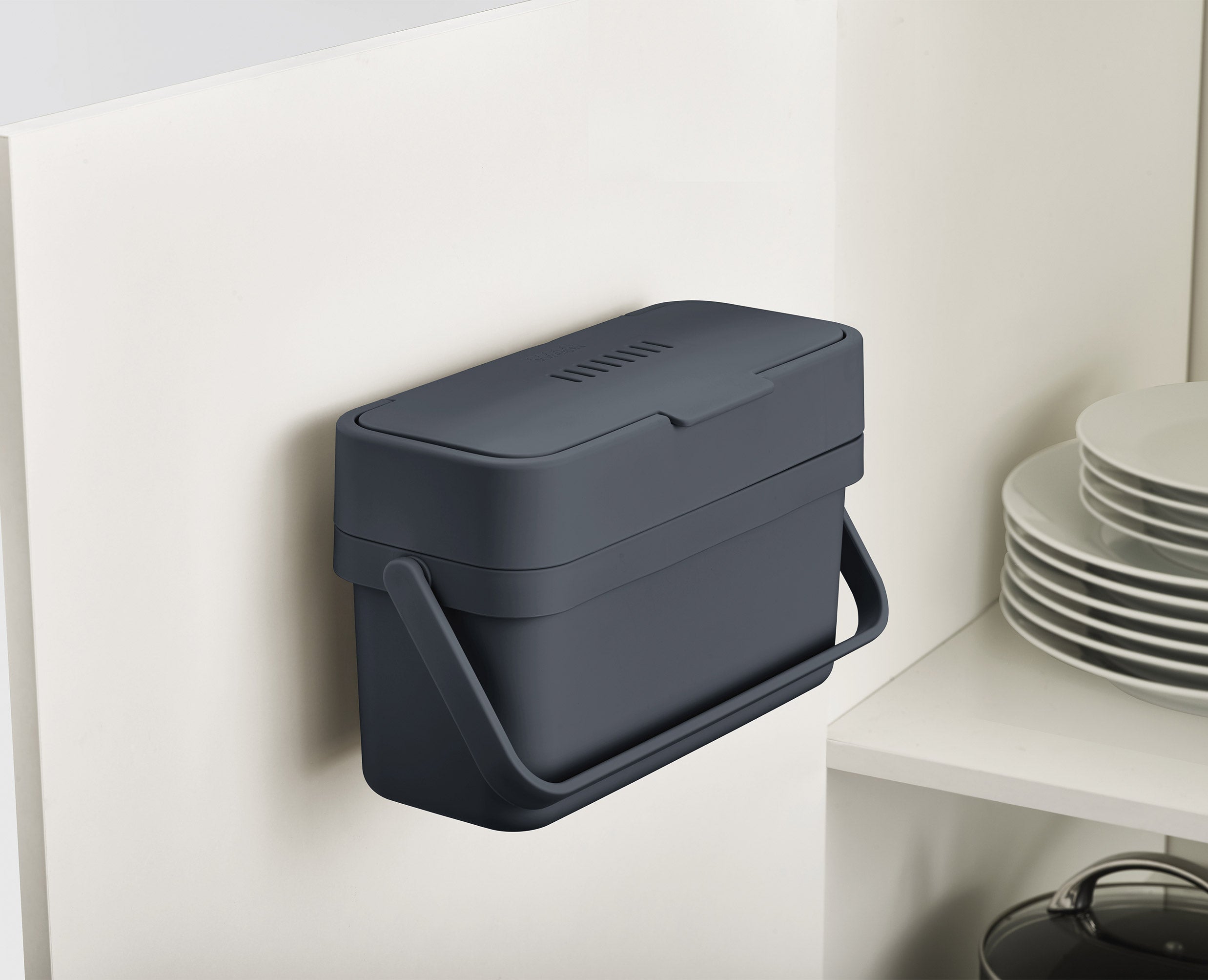 Compo 4L Gray Food Waste Caddy Starter Set - Image 4