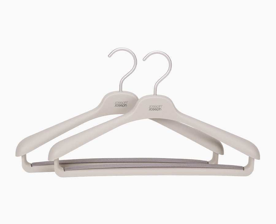 Orderly Set of 2 Ecru Suit & Coat Hangers