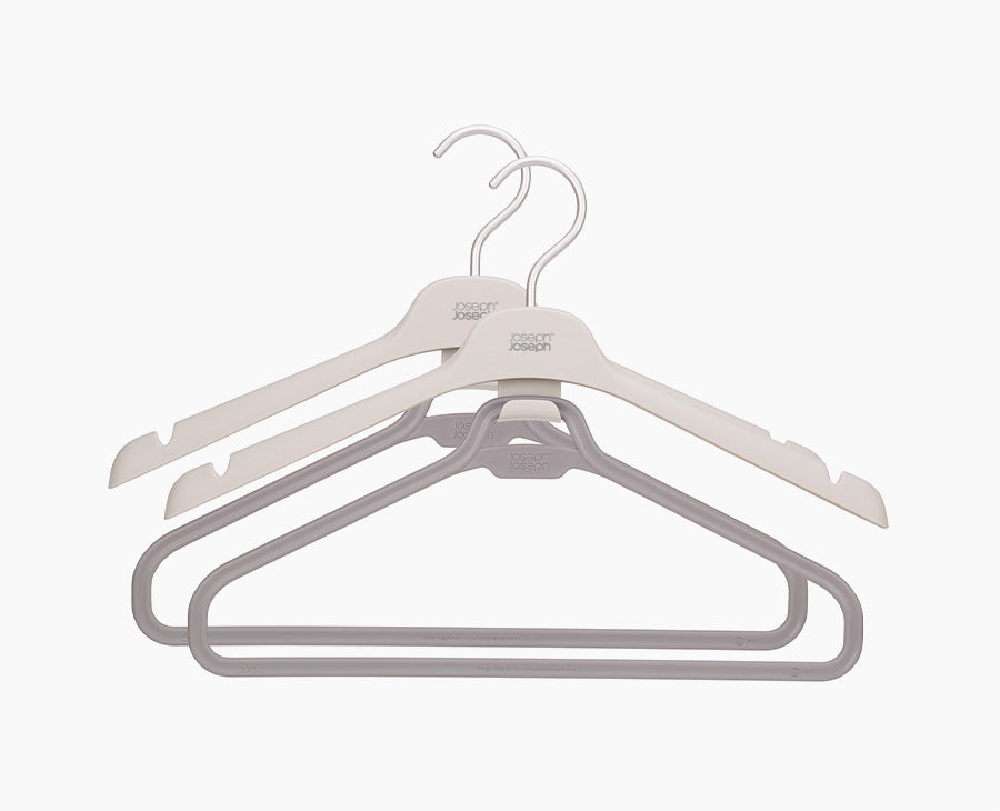 Orderly Set of 2 Ecru Long Garment Hangers